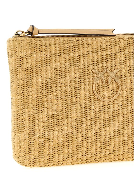 PINKO PINKO Torebka Beige Polypropylene Clutch Beżowy