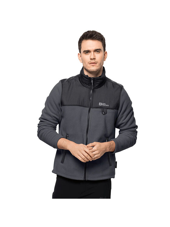 Jack Wolfskin Jack Wolfskin Polar Jack Wolfskin Dna Grizzly Fleece FZ M Czarny Regular Fit