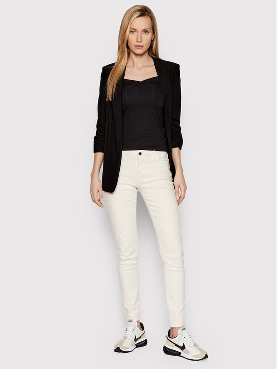 Pieces Pieces Majica Maliva 17103018 Crna Slim Fit