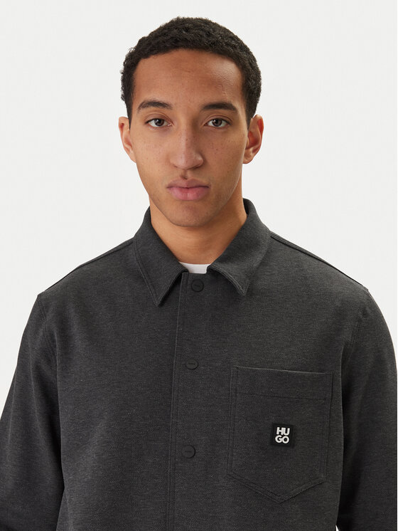 HUGO HUGO Риза Enaso 50556440 Сив Oversize