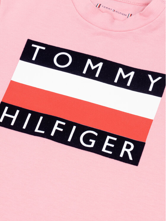 Tommy Hilfiger Tommy Hilfiger T-Shirt Flag KN0KN01122 Růžová Regular Fit
