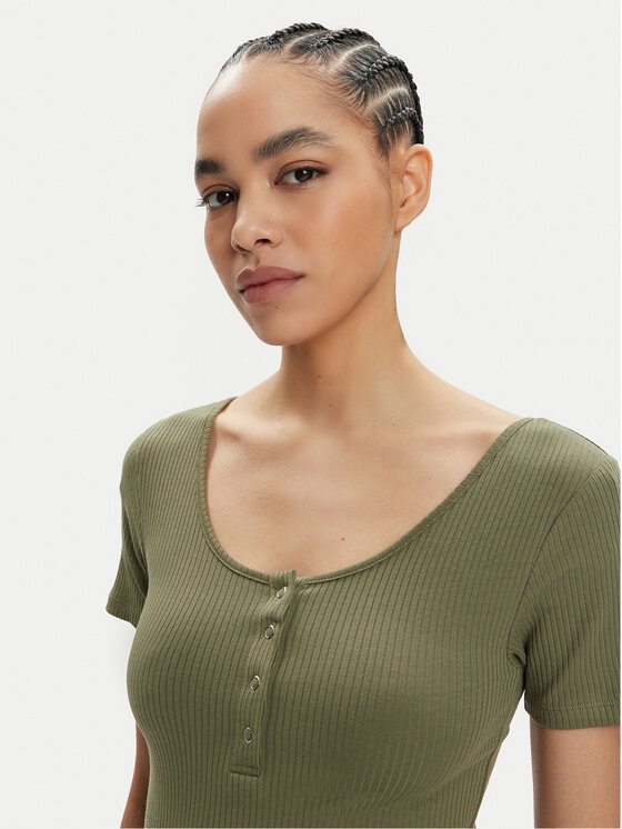 Pieces Pieces Vsakodnevna obleka Kitte 17146324 Zelena Slim Fit