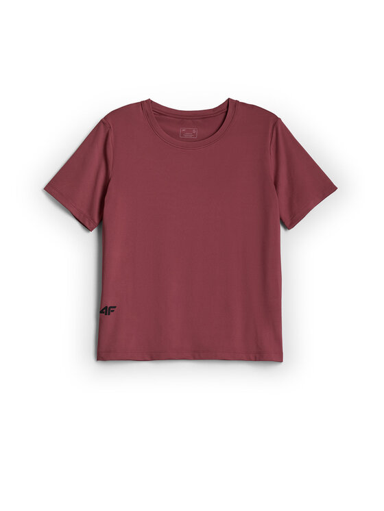4F 4F Koszulka techniczna BASIC+ Brązowy jasny Loose Fit