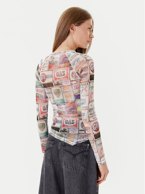 Guess Guess Блузка W5YP43 KBBF2 Кольоровий Slim Fit