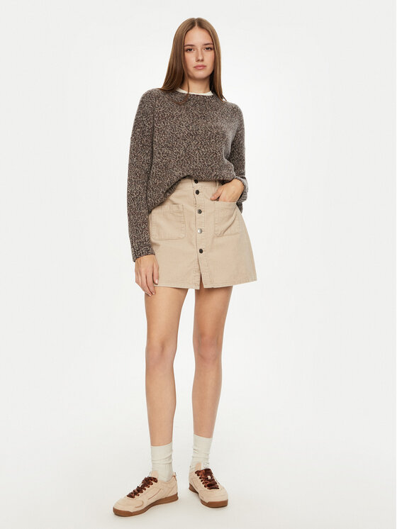 JDY JDY Spódnica trapezowa 15220695 Brązowy Regular Fit