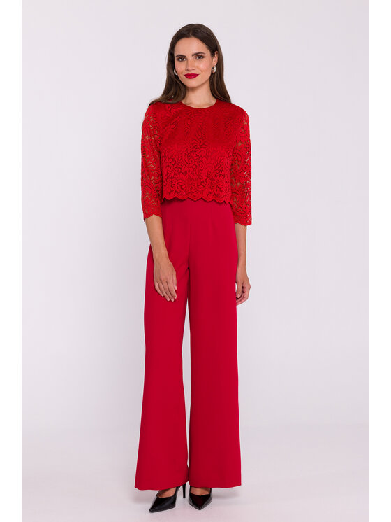 Stylove Stylove Kombinezon S381 Czerwony Ladies Fit