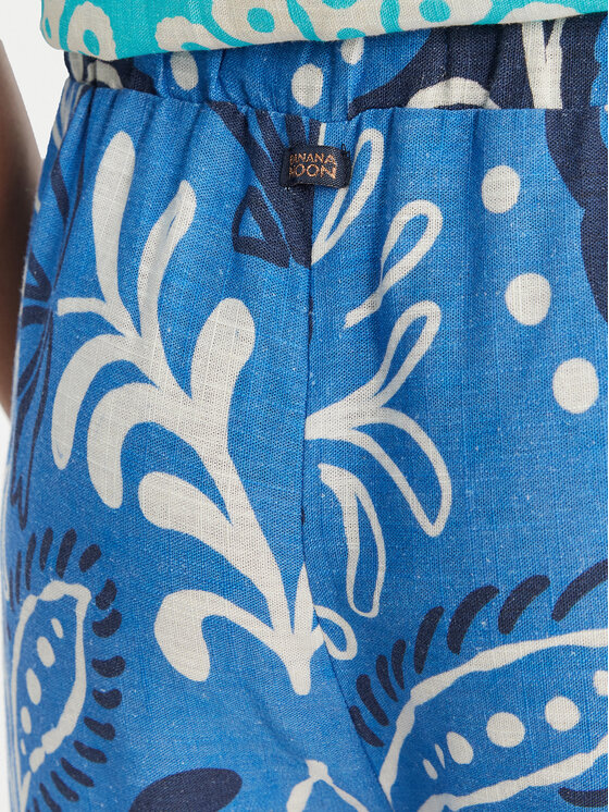 Banana Moon Banana Moon Pantaloni din material Alcaniz Cleariv MYY56 Albastru celest Regular Fit