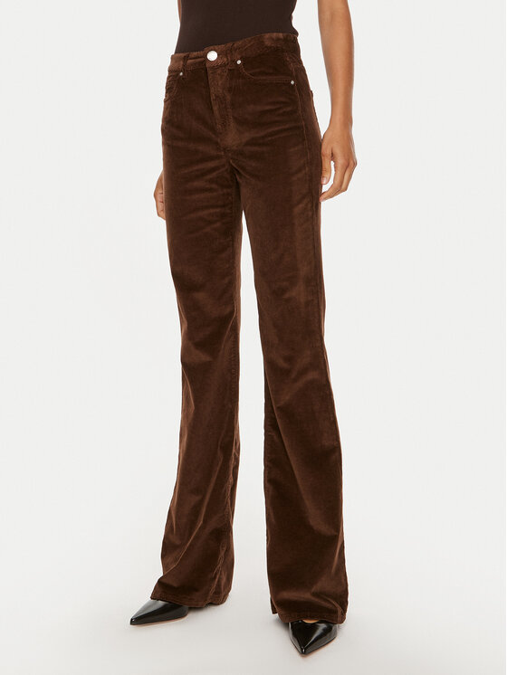 Pinko Bavlnené nohavice Flora 100561 A20R Hnedá Regular Fit