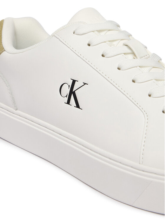 Calvin Klein Calvin Klein Laisvalaikio batai Classic Cupsole Laceup Lth YM0YM01435 Balta