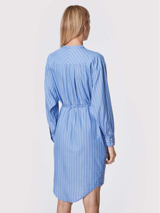 Tommy Hilfiger Tommy Hilfiger Košilové šaty Co Modal WW0WW33232 Modrá Relaxed Fit