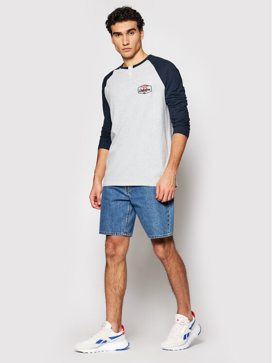 Quiksilver Longsleeve Henley EQYKT04121 Szary Regular Fit Modivo.pl