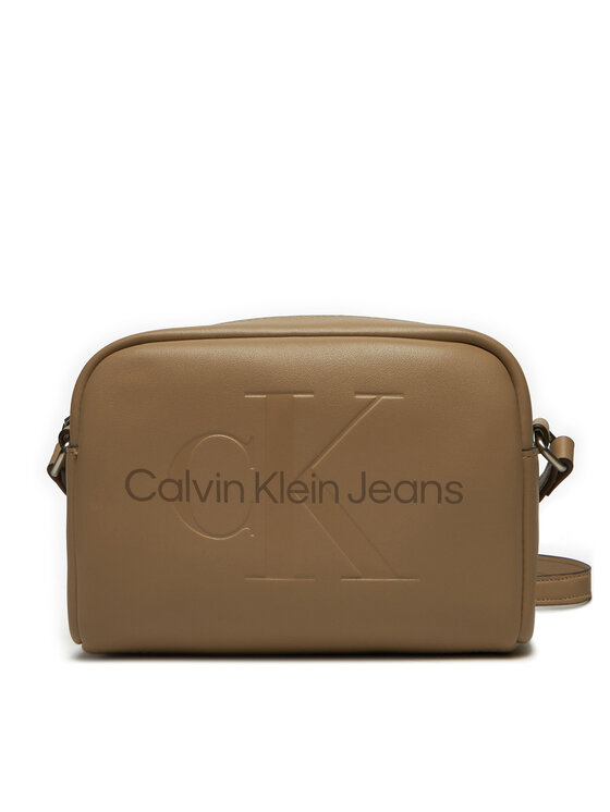 Calvin Klein Jeans Ročna Torba Sculpted Camera Bag18 Mono K60K612220 Bež