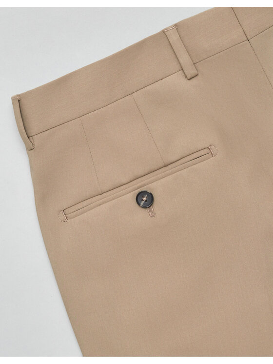 Borgio Borgio Spodnie garniturowe bronte Beżowy Super Slim Fit