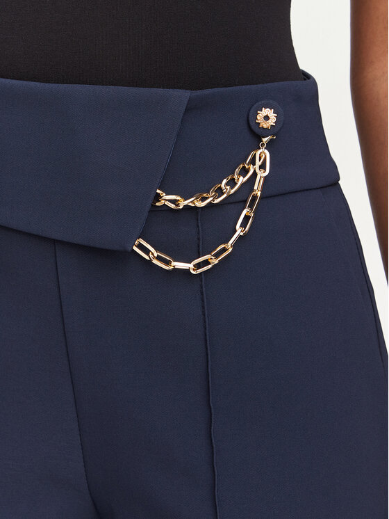 Rinascimento Rinascimento Pantaloni di tessuto CFC0130433003 Blu scuro Regular Fit