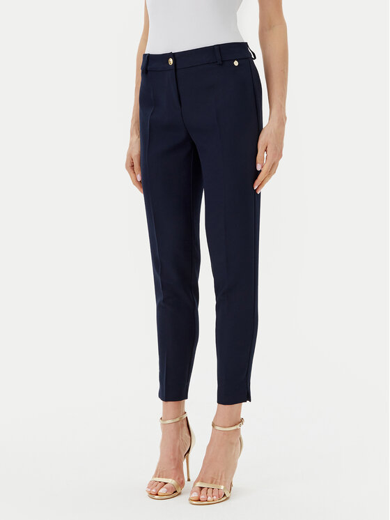 Maryley Bavlnené nohavice 25EB52Z/M24/43BL Tmavomodrá Regular Fit