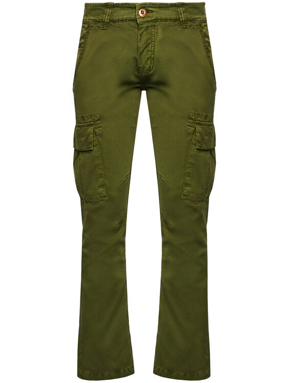Alpha Industries Alpha Industries Kalhoty z materiálu Agent 158205 Zelená Regular Fit