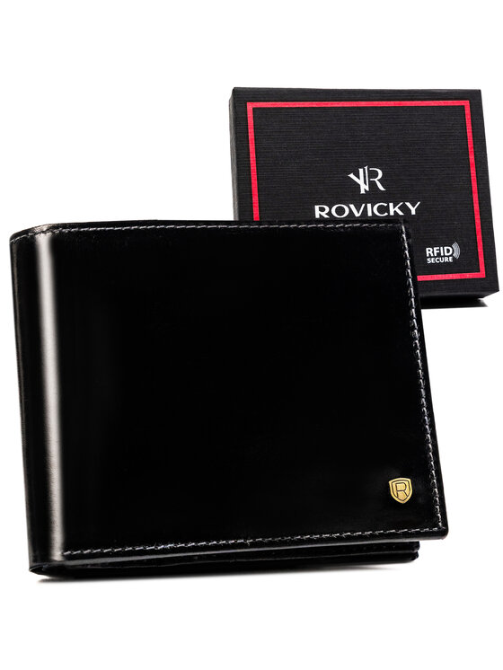 Rovicky Rovicky Duży Portfel Męski 22321-RVT Czarny