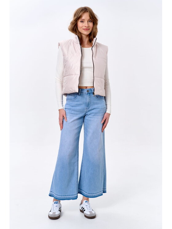 blue shadow blue shadow Bezrękawnik Andromeda Beżowy Regular Fit