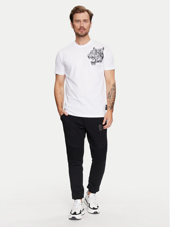 Plein Sport Plein Sport T-krekls FADC MTK7550 STE003N Balts Regular Fit