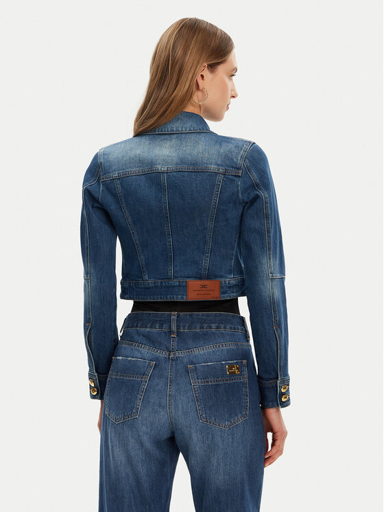 Elisabetta Franchi Elisabetta Franchi Jeansová bunda BJ-37I-51E2-V620 Modrá Regular Fit