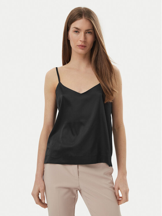 Simple Simple Top 62TSLED102 Czarny Regular Fit