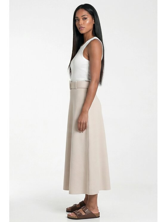 FIGL FIGL Maxi sukně M1318 Béžová A-Line Fit