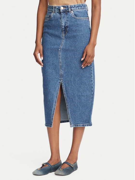 Vero Moda Vero Moda Spódnica jeansowa Veri 10295731 Niebieski Regular Fit