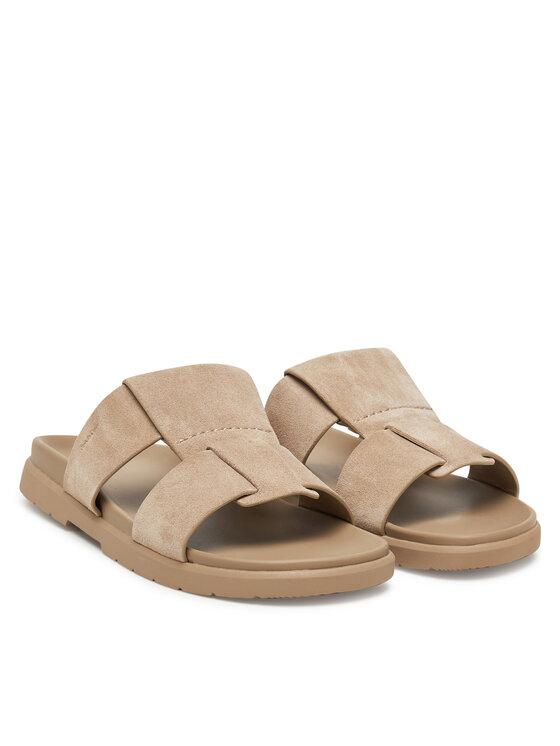 Calvin Klein Calvin Klein Klapki Lug Sandal Double T Su HM0HM01800 Brązowy