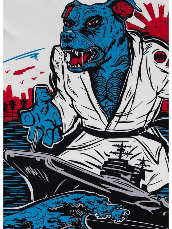 PITBULL PITBULL T-Shirt MIDWAY Biały Regular Fit