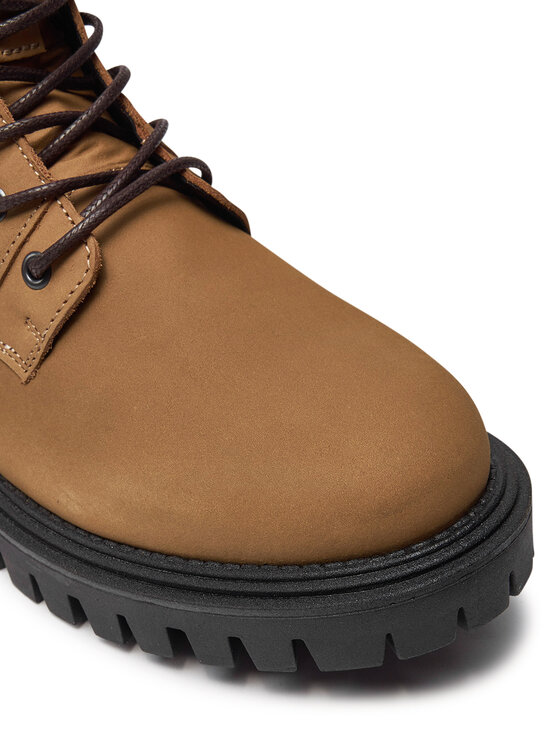 Tommy Hilfiger Tommy Hilfiger Pohodni čevlji Casual Hilfiger Chunk Z Nbk Boot FM0FM05149 Rjava
