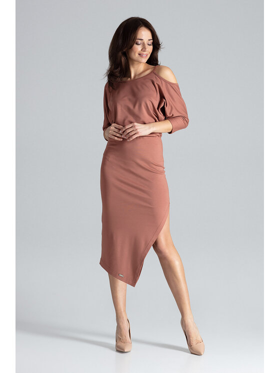 Lenitif Lenitif Vestito K479 Marrone Regular Fit