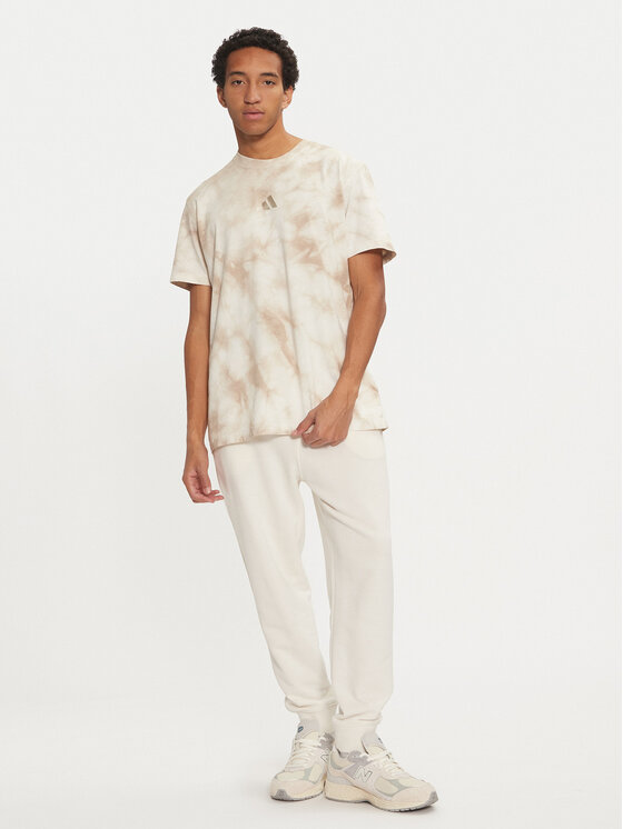 adidas adidas T-särk ALL SZN Wash IY6589 Beež Regular Fit