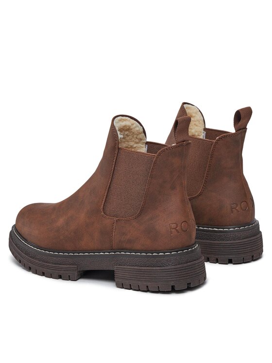 Roxy Roxy Gležnjarji Chelsea ARJB700754 Rjava