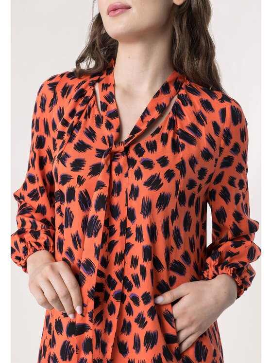 QUIOSQUE QUIOSQUE Každodenné šaty 4UD015 Oranžová Regular Fit