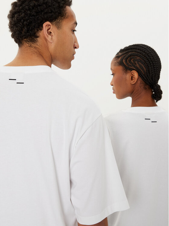 Filling Pieces Filling Pieces T-Shirt Unisex 7441378 Biały Boxy Fit