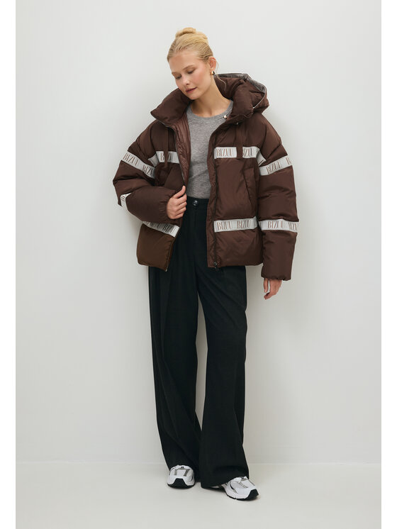 BIZUU BIZUU Kurtka puchowa TOKYO PUFFER WINTER JACKET Brązowy Standard Fit