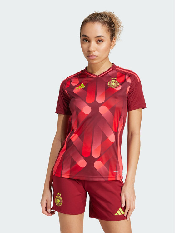 adidas adidas Koszulka techniczna Germany 25 (Women's Team) Away Jersey Czerwony Regular Fit