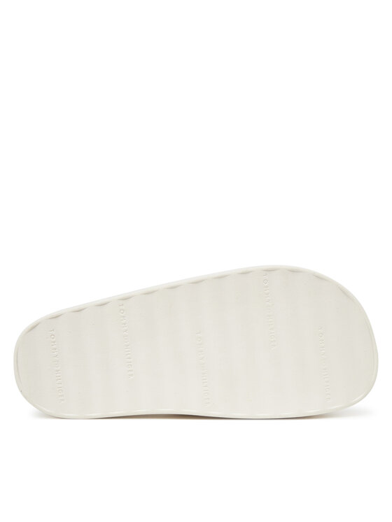 Tommy Hilfiger Tommy Hilfiger Şlapi Platform Monogram Poolslide FW0FW08526 Alb
