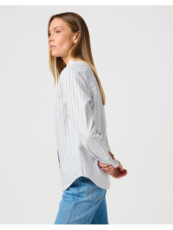 Wrangler Wrangler Koszula 1 PKT SHIRT Biały Regular Fit