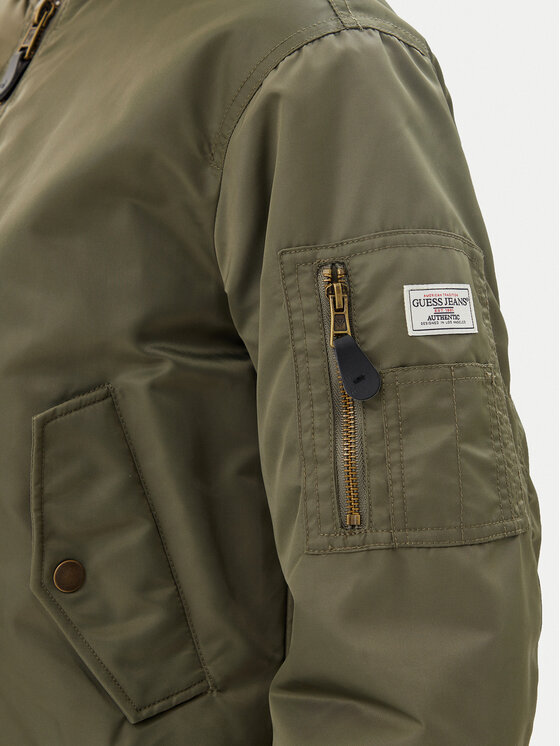 Guess Jeans Guess Jeans Bomber dzseki W5RL81 WHAA2 Khaki Regular Fit