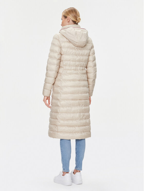 Tommy Hilfiger Tommy Hilfiger Cappotto invernale Global Stripe WW0WW39863 Beige Slim Fit