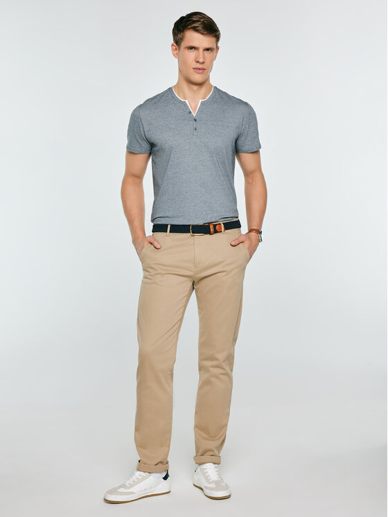 BIG STAR BIG STAR T-Shirt ALANSO Granatowy Basic Fit