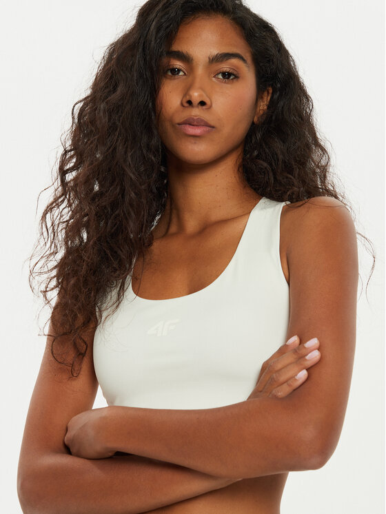 4F 4F Reggiseno sportivo 4FWAW24USBAF140 Écru