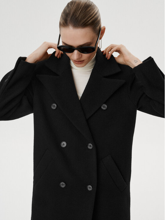 MARI PRETI MARI PRETI Cappotto Caldessa Nero Regular Fit