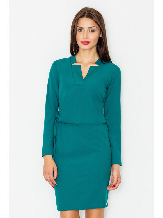 FIGL FIGL Sukienka koktajlowa M533 Zielony Regular Fit