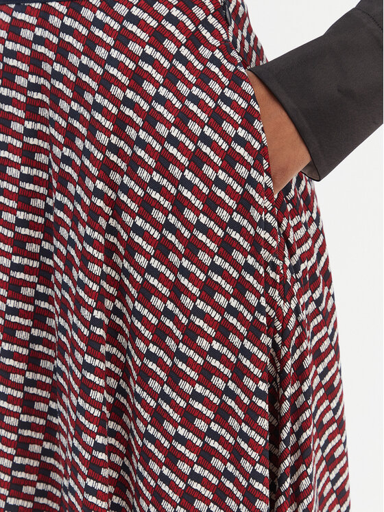 Tommy Hilfiger Tommy Hilfiger Fustă trapez WW0WW49373 Vișiniu Regular Fit
