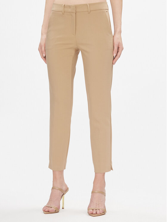 Marella Pantaloni din material Macario 2413131031200 Maro Regular Fit