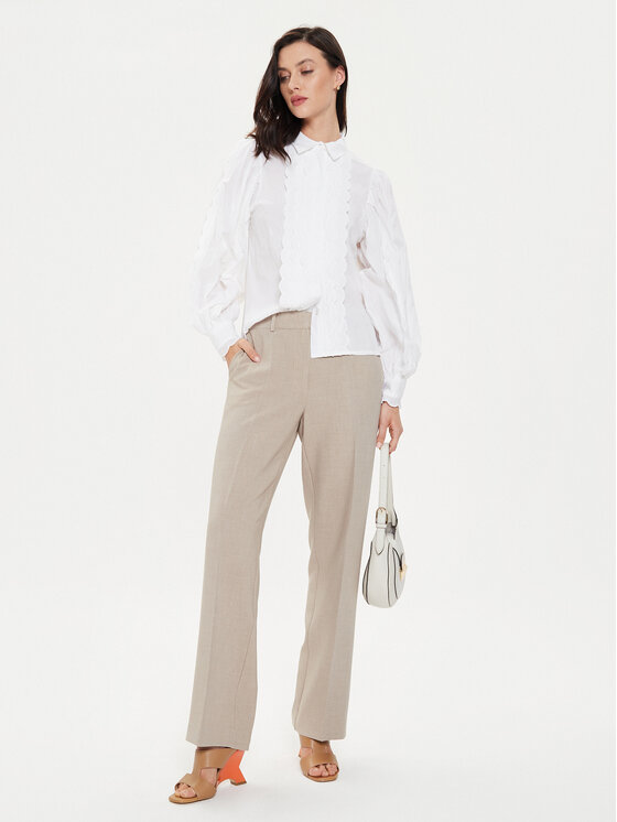 Karen by Simonsen Karen by Simonsen Hlače iz tkanine Nina 10104823 Siva Straight Fit