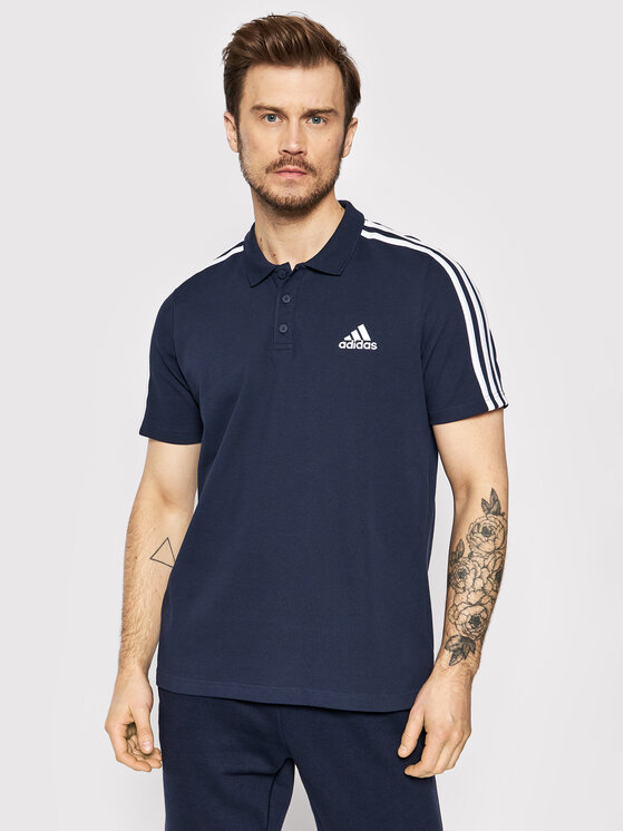 blue adidas polo