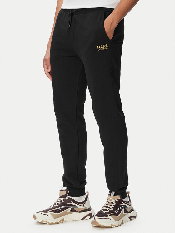 KARL LAGERFELD Pantaloni trening 705782 563917 Negru Regular Fit